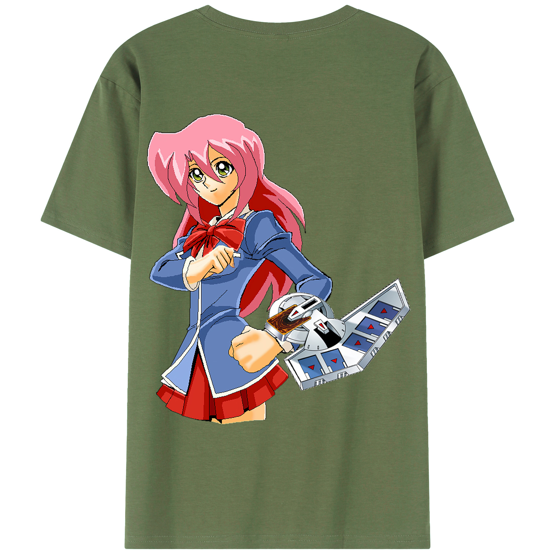 （画像用） 遊☆戯☆王 Yu-Gi-Oh! 綿100％ メンズ半袖Tシャツ（バックプリント） 通気性